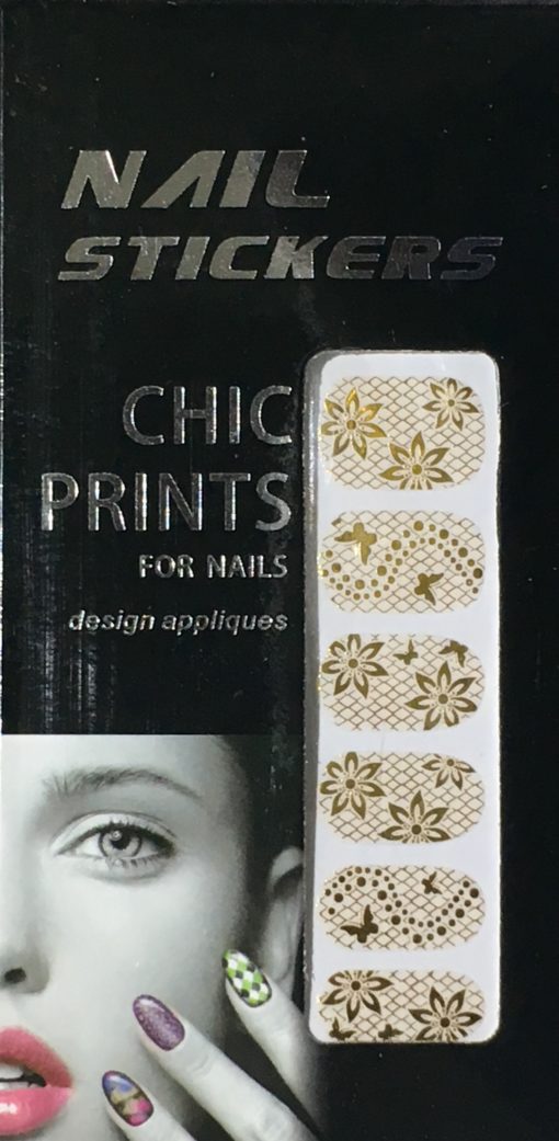 Chic print 3D Nail Sticker 02